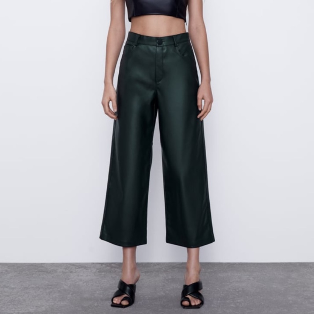 NWT Zara Faux Leather Culottes